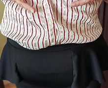 British GILF ready for work flashing her bald cunt, big arse and big tits. Hoping to make her co-workers hard today.